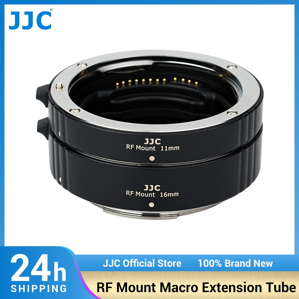 JJC RF Mount Auto Focus Macro Extension Tube Ring Set for Canon R50 R7 R8 R5 R6 R10  EOS R RP R3 R6 Mark II R100 RF Mount Len