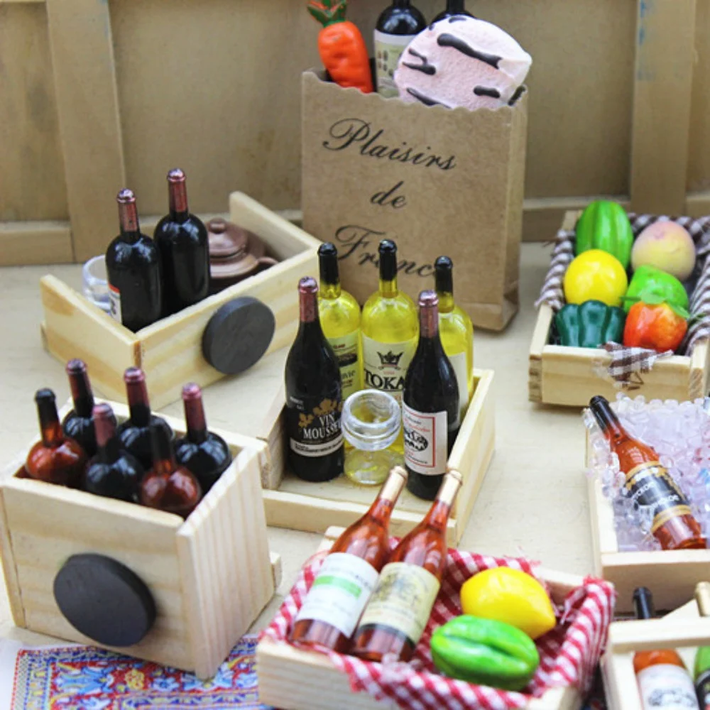 

Миниатюрные предметы для кукольного домика, 1/6 мини-Кубок для фруктов и вина, аксессуары для кукольного домика, настольные аксессуары для детской еды, искусственная игра