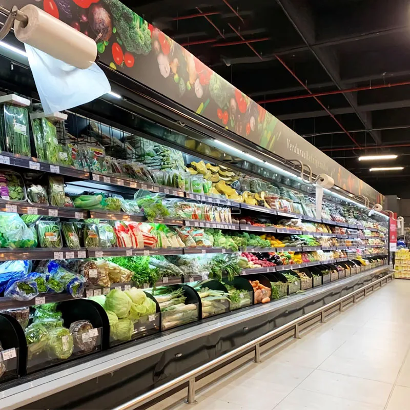 Customized Beverage Display Fridge Supermarket Drink Refrigerator Multideck Open Chiller Showcase Commercial Equipment
