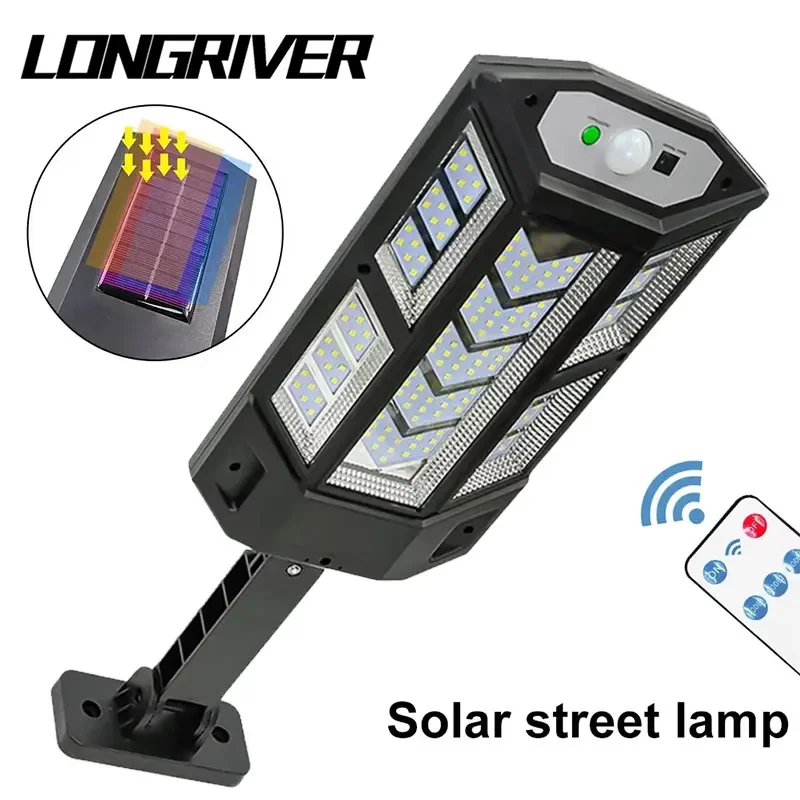 LONGRIVER Solar LED Lamp PP-892T Outdoor Solar Light PIR Motion Sensor Powerful Light Waterproof Sunlight Street Yard Lantern