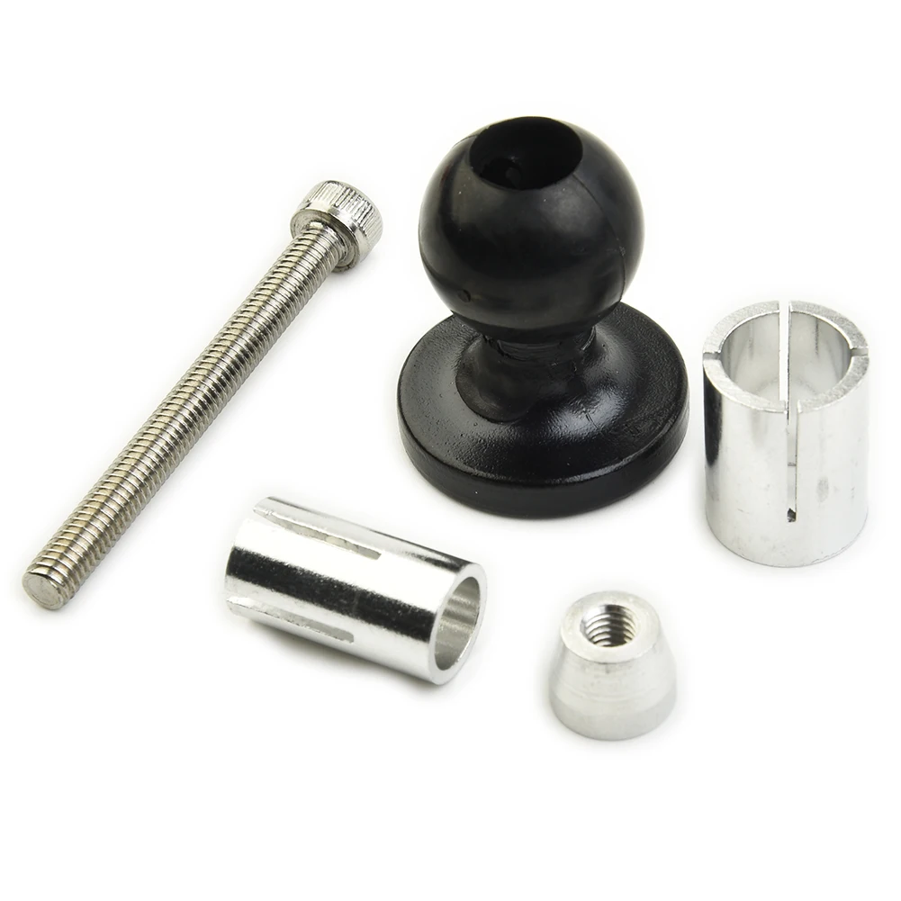 Part Ball Head Kit Practical Quality Black Aluminum Alloy Mount Fork Stem Base Set Motorcycle Bike for durable New