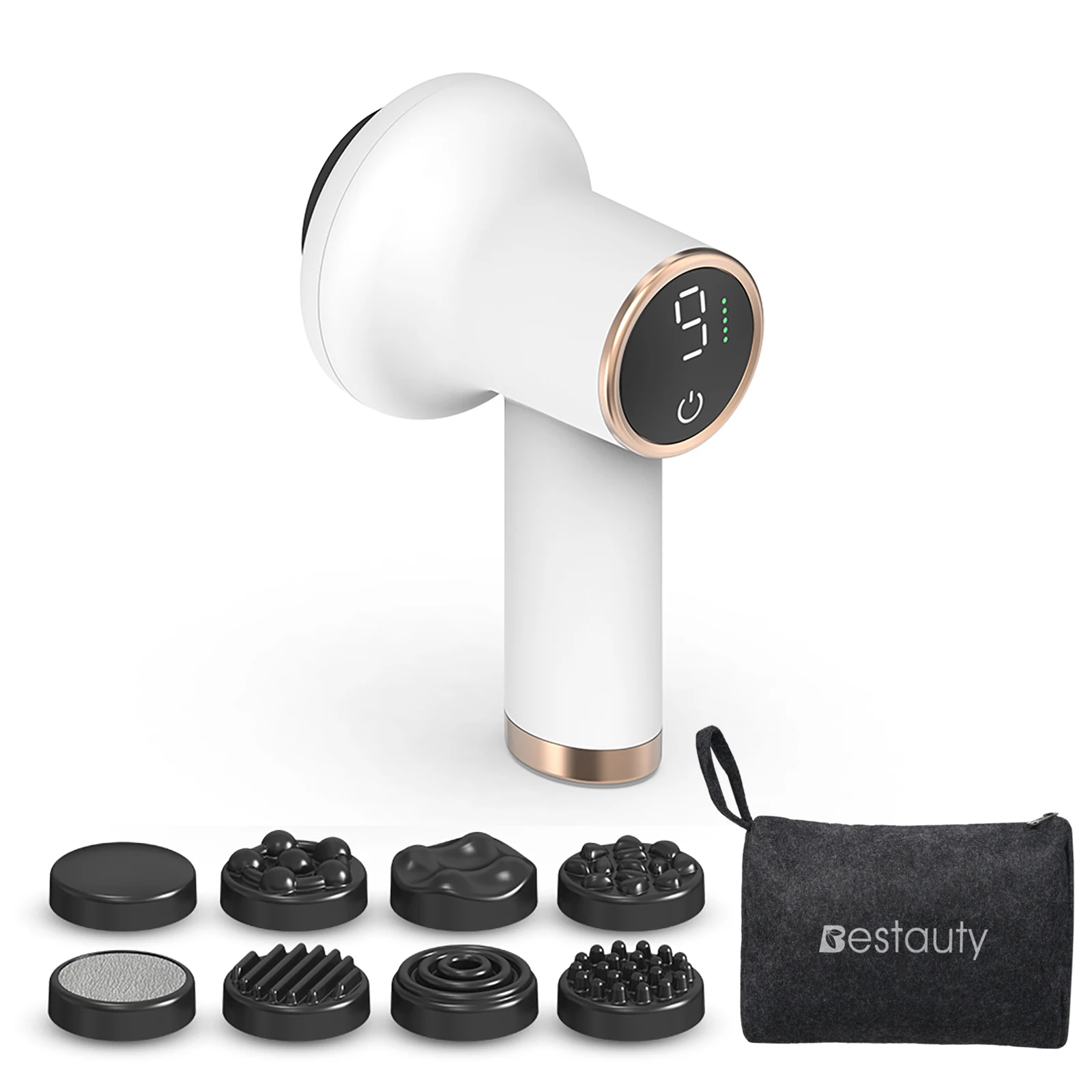 

Массажер для тела Bestauty Household Body Sculpting Machine, антицеллюлитный массажер, перезаряжаемый, для сжигания жира, с 8 сменными насадками.