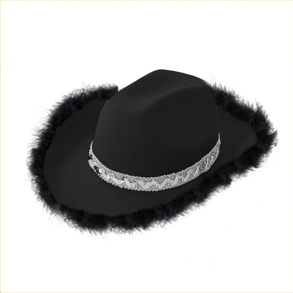 Women Funny Cowboy Accessory Performance Costume Party Cowboy Hat Sequin Cowgirl Hats Cowgirl Hat Bachelorette Party Hat