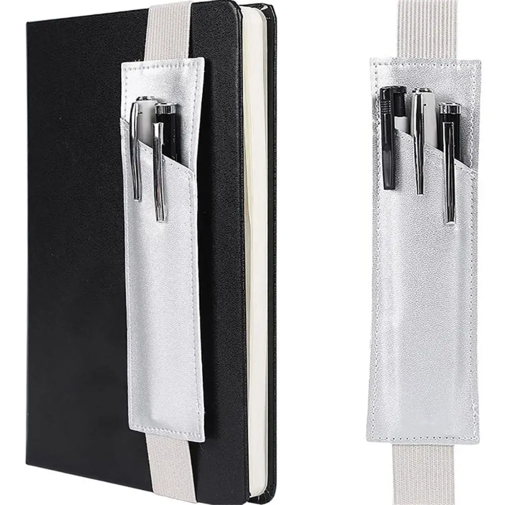 Fournitures cahiers réglables porte-stylo cahiers élastiques en cuir pochette à crayons bureau planificateurs détachables pochette à crayons
