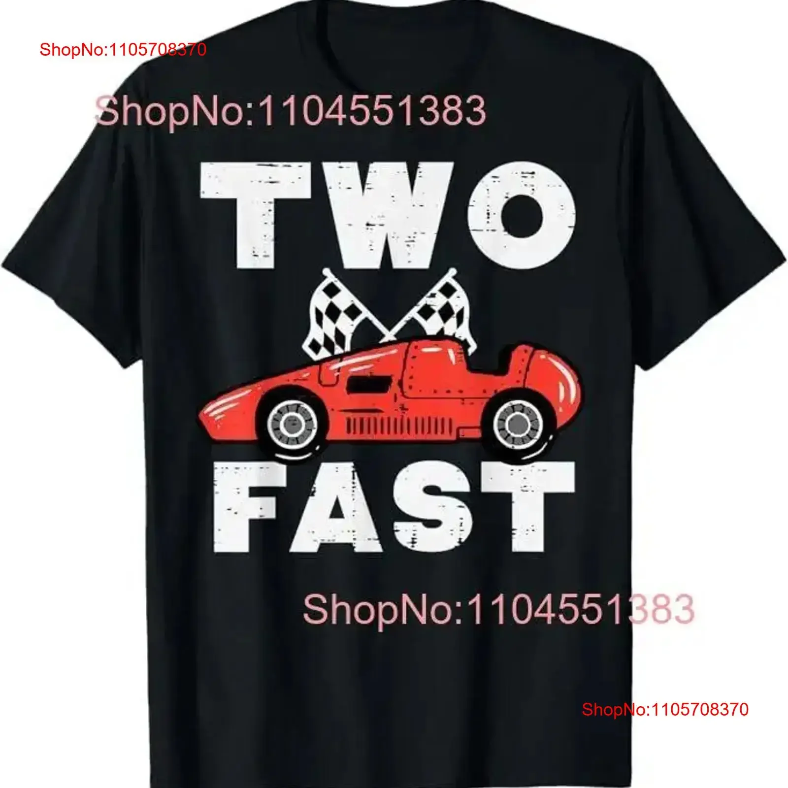 2nd Birthday Race Car Two Fast 2 Year Old Bday Boys T Shirt vintage Washed graphic Stylish Top For Everyday Wear Comfortable