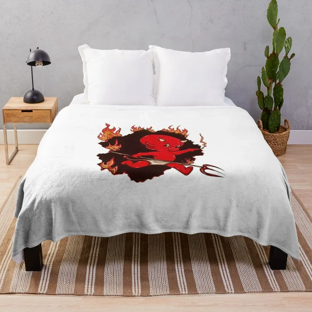 

Lil' Devil Hot Stuff Throw Blanket manga Large For Decorative Sofa Soft Plush Plaid Camping Blankets