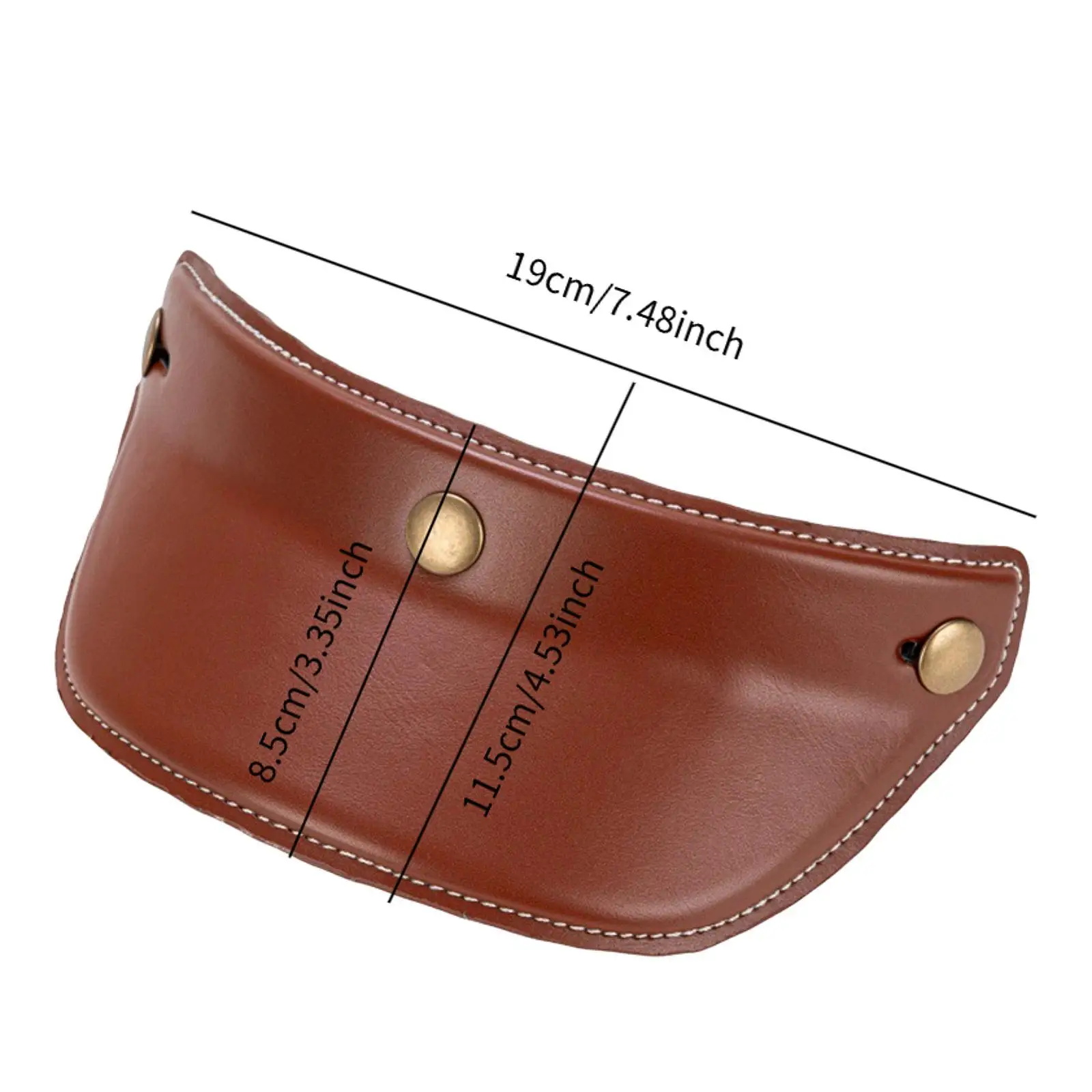 

Винтажный кожаный козырек для мотоциклетного шлема с 3 застежками, солнцезащитный экран, аксессуар для шлема