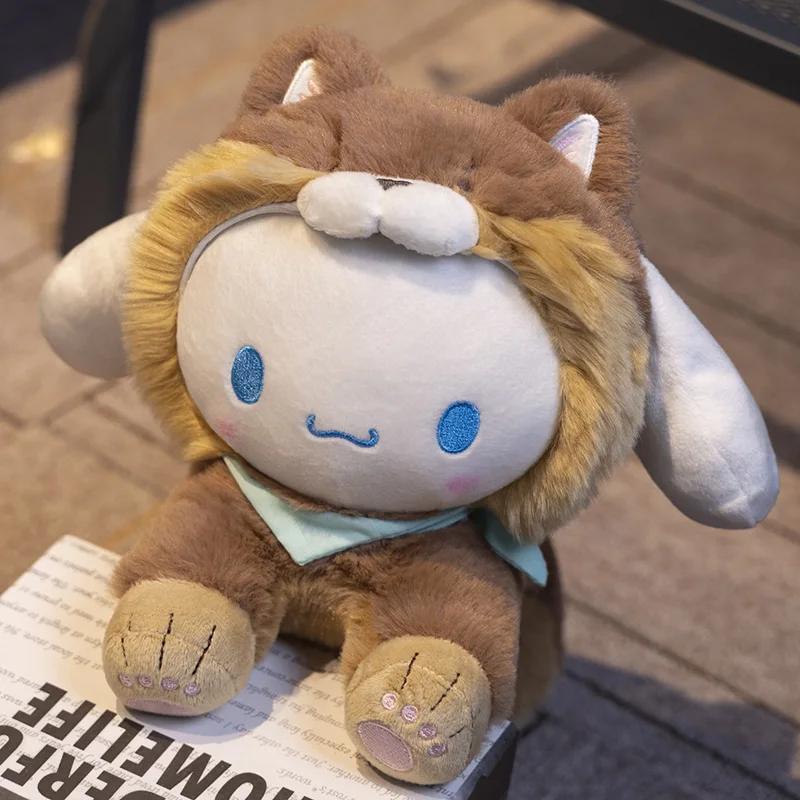 산리오 봉제인형 시바견으로 변신 마이멜로디 인형 쿠로미 시나모롤 장난감 폼폼푸린 부드러운 포차코 베개 어린이 선물