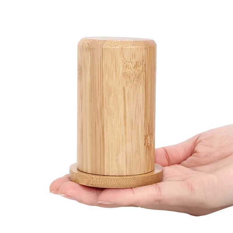 

1 Pc Bamboo Toothpick Box with Lid Home Hotel Restaurant Reusable Tooth Pick Holder Storage Box Toothpick Dispenser Box