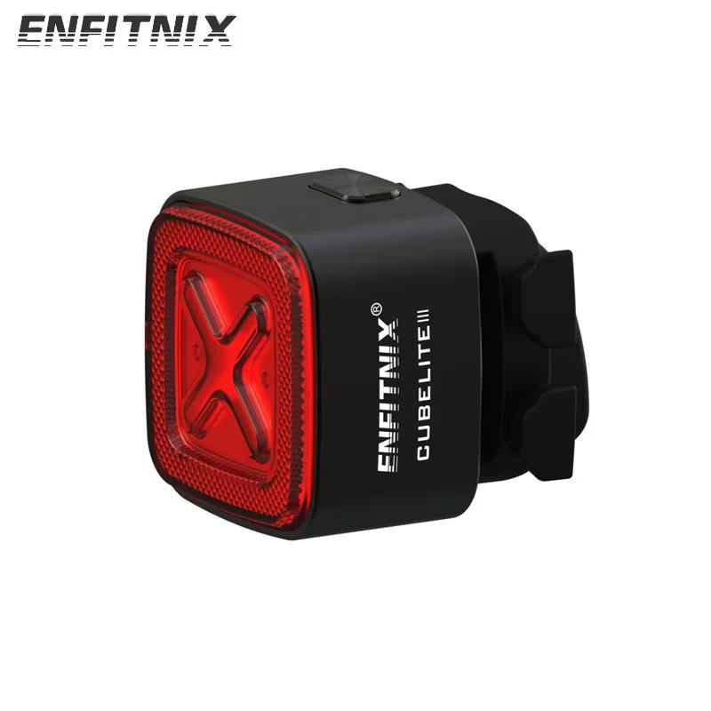 

Enfitnix Cubelite 3 Night Cycling Safety Smart Rear Light Bicycle Auto Brake Road Bike Warning Lamp IPX6 Waterpoof MTB Taillight