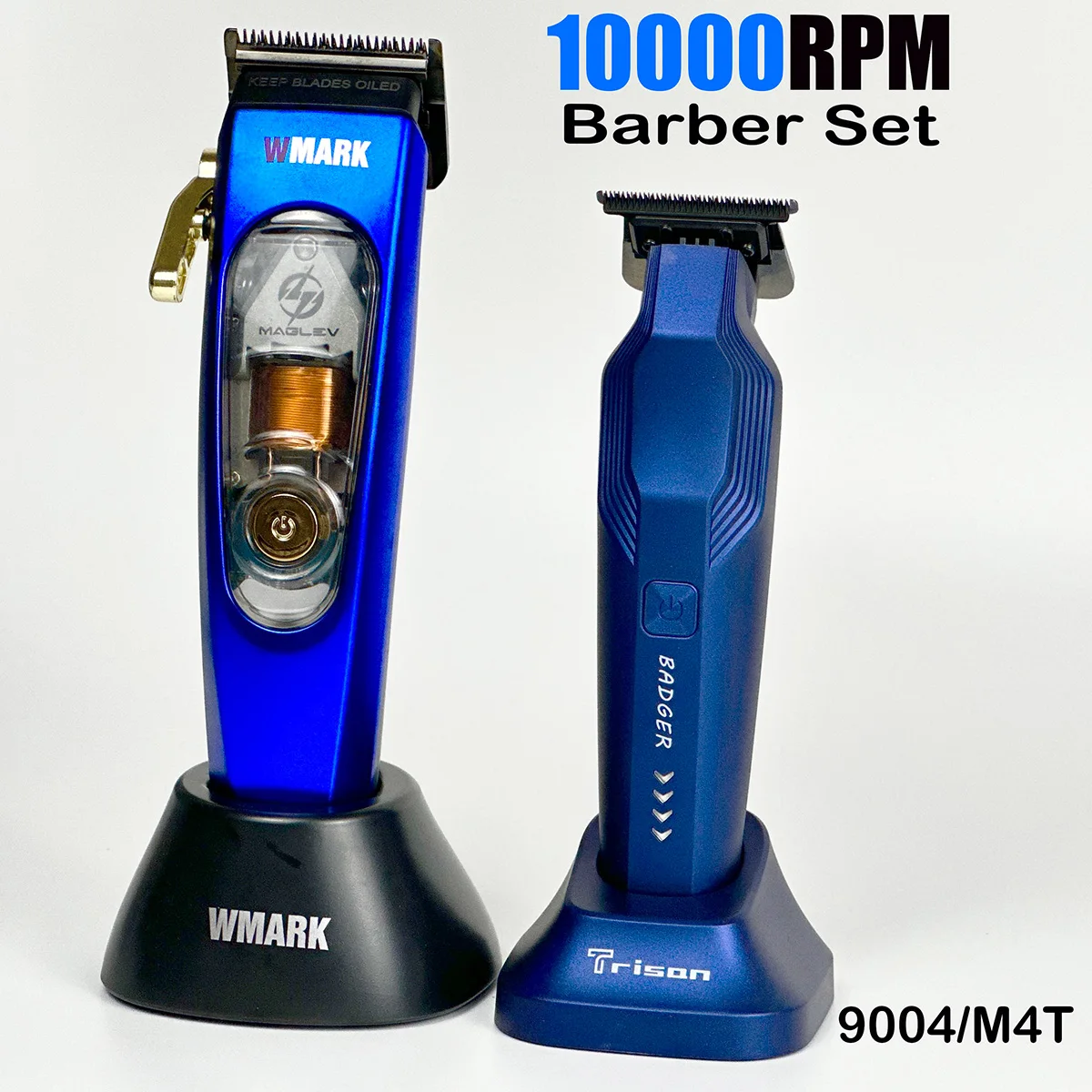 WMARK 10000 U/min professioneller Haarschneider, hochwertiger elektrischer Salon-Haarschneider für Herren, Friseursalon, 2-teiliges Set