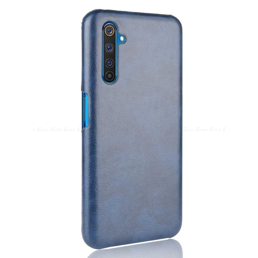 Ultra Slim Litchi Leather Hard PC Back Cover For Realme V5 V3 5G 7 6i 6S 6 5s 5 3i 3 Pro Shockproof Phone Case