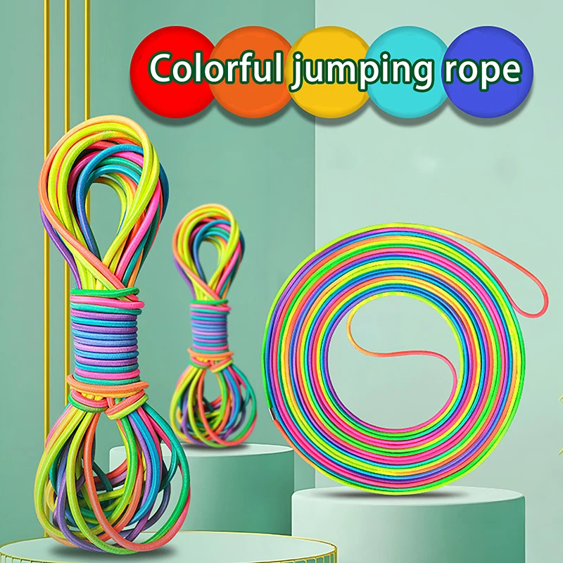 New Sale 1 PC Kids Skipping Rope Training Toys 5-10m Jump Rope Rubber Band Motion Toy Jumping Workout Exercise Nylon Girl Gift