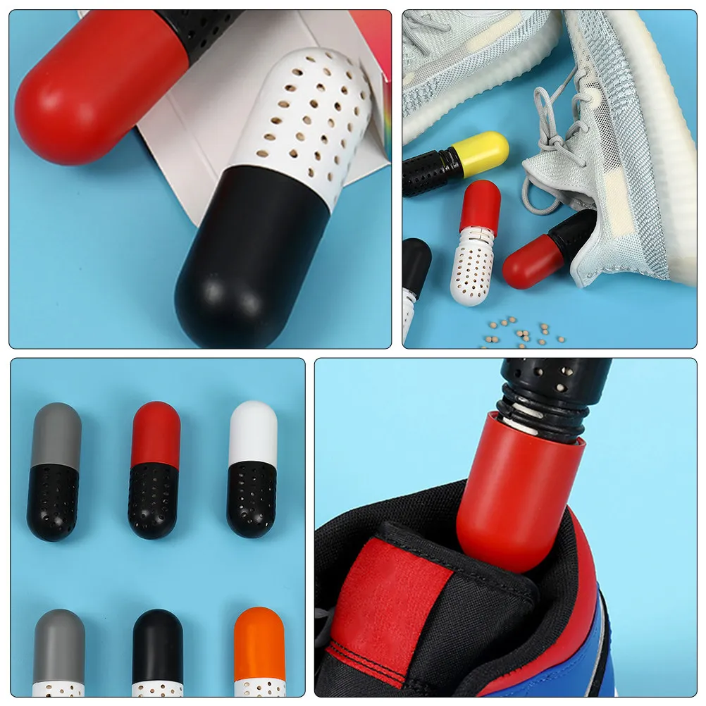 

2Pcs Shoe Deodorizer Capsule Zeolite Plastic Odor Absorber Moisture Remover for Sneakers Shoes Wardrobe Closet Drawer