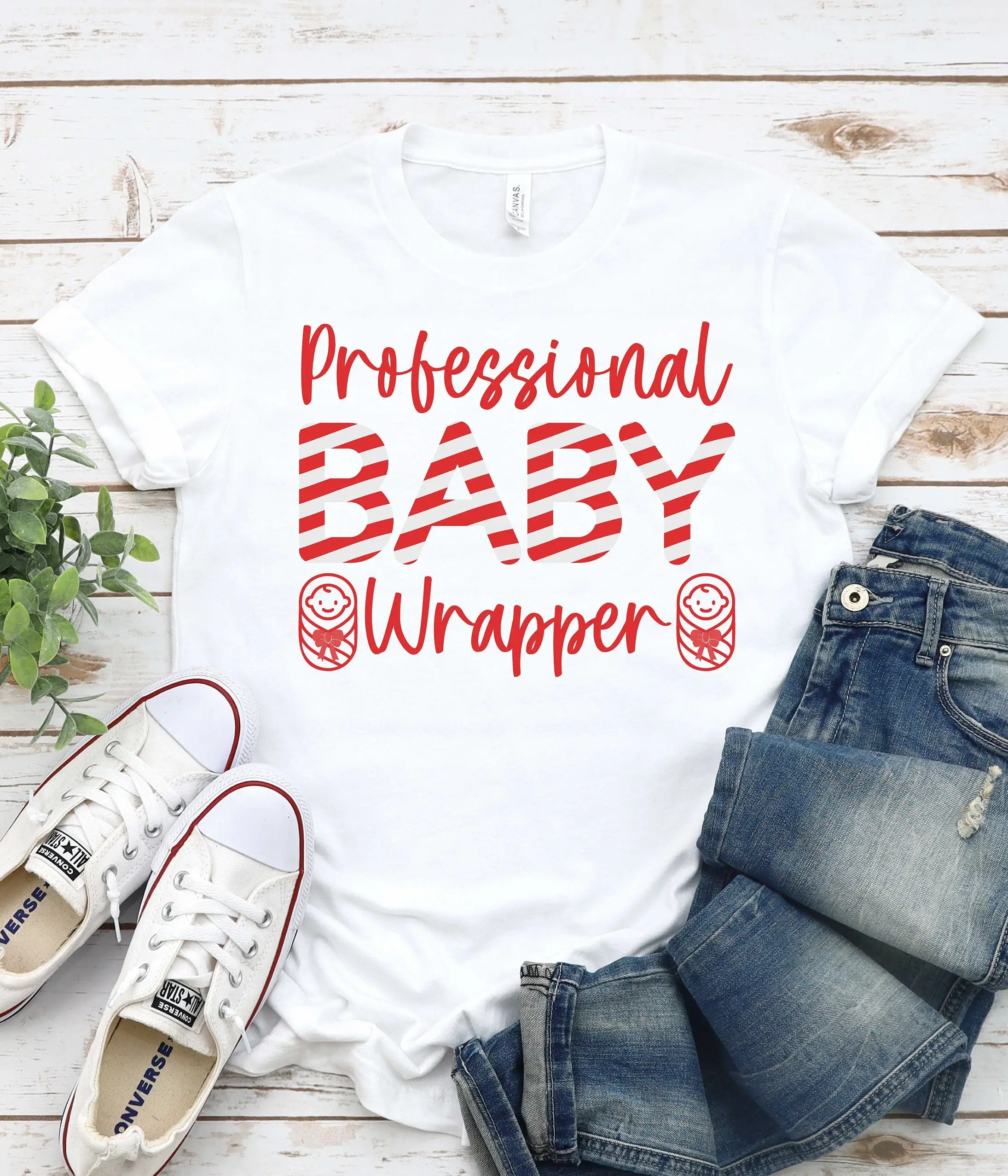 Professional Baby Wrapper Nicu Nurse Christmas T Shirt Labor L D Nursing