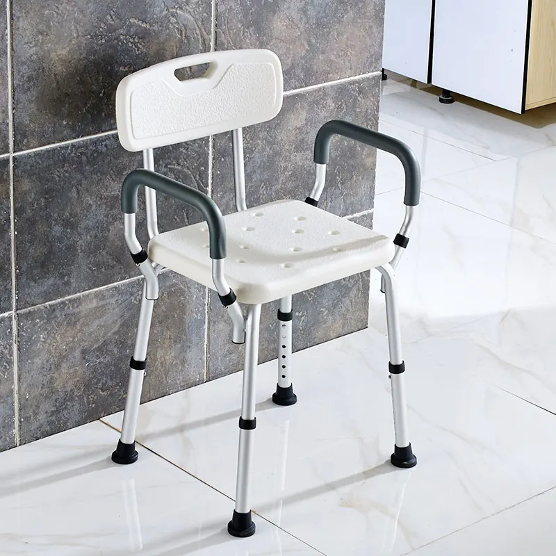 Elderly  Chair Pregnant Women Bathroom  Chair Disabled  Stool Bath Chair with Armrest Backrest Stool