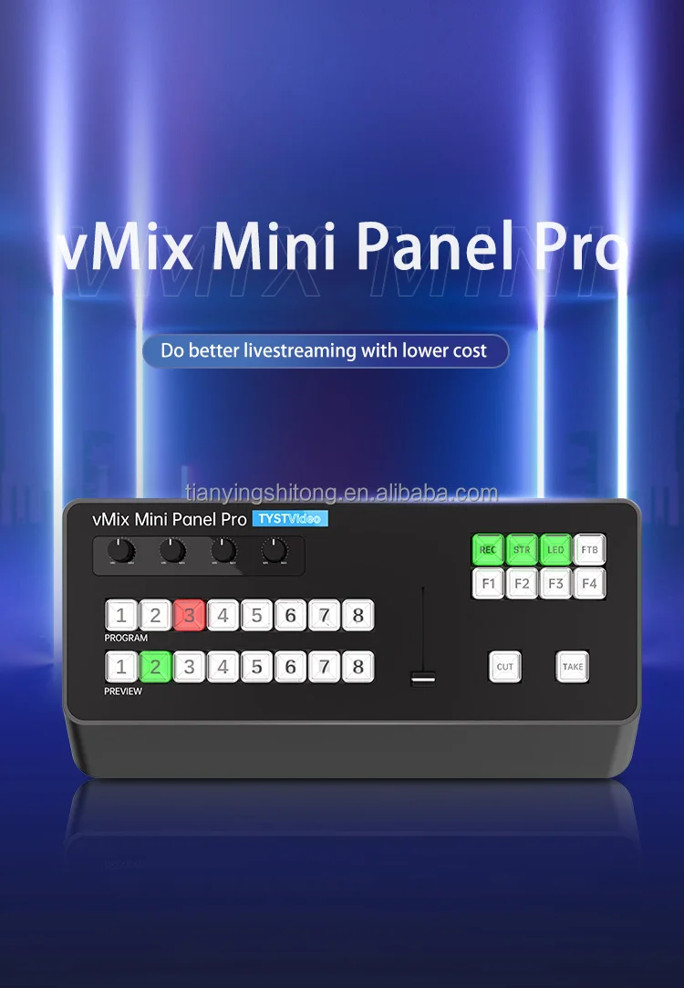8-Channel Video Switching Console Type-C Input/Output MIDI Protocol for VMix Reliable Control Surface for Broadcast view 6