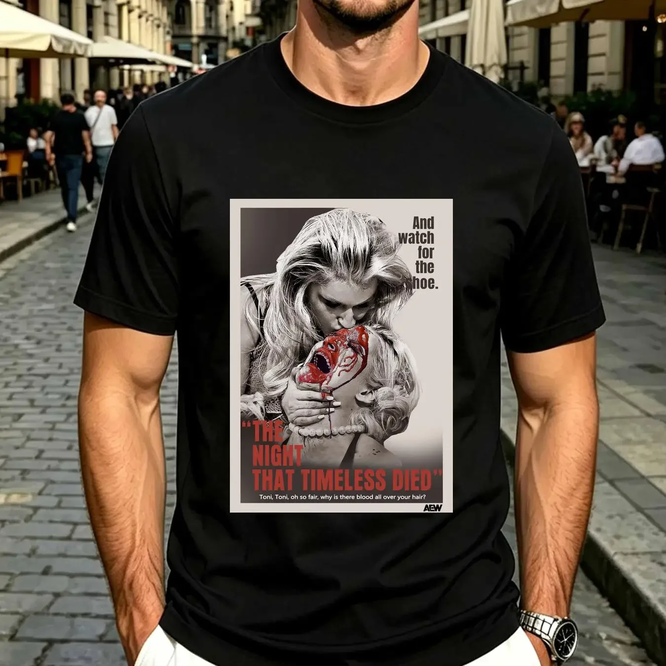 washed T Shirt MARIAH MAY THE NIGHT THAT TIMELESS DIED AEW Official vintage Washed Casual Breathable homme designer clothes