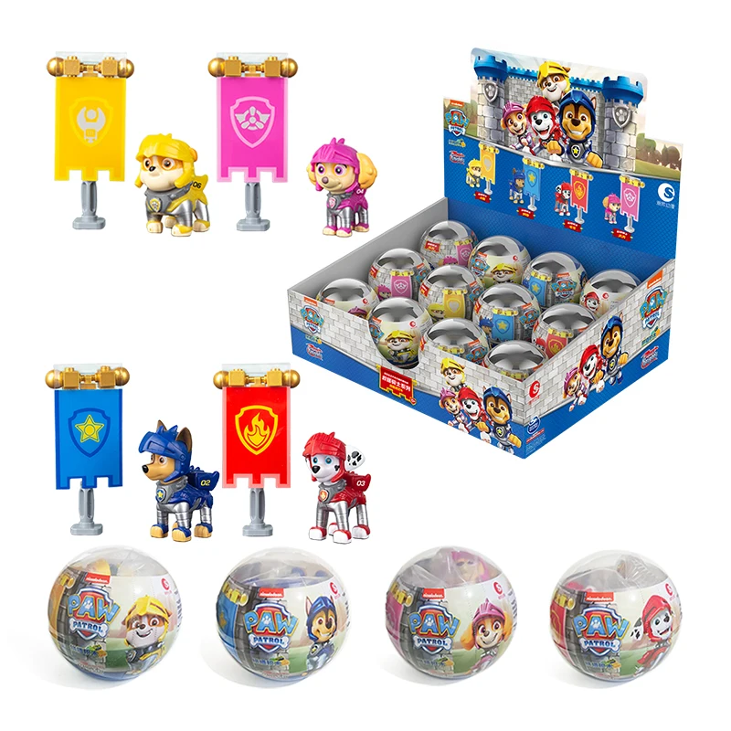 Paw Patrol Rescue Knights Series - Gacha Building Block Toys Skye Marshall Chase Rubble Action Figure Model Toys Christmas Gifts