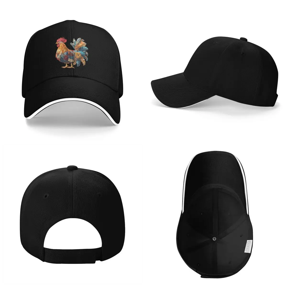 Unisex Baseball Hats Lifelike Rooster Denim Chicken Outdoor Streetwear Summer Sports Baseball Caps Hip Hop Cap Casquette Hats