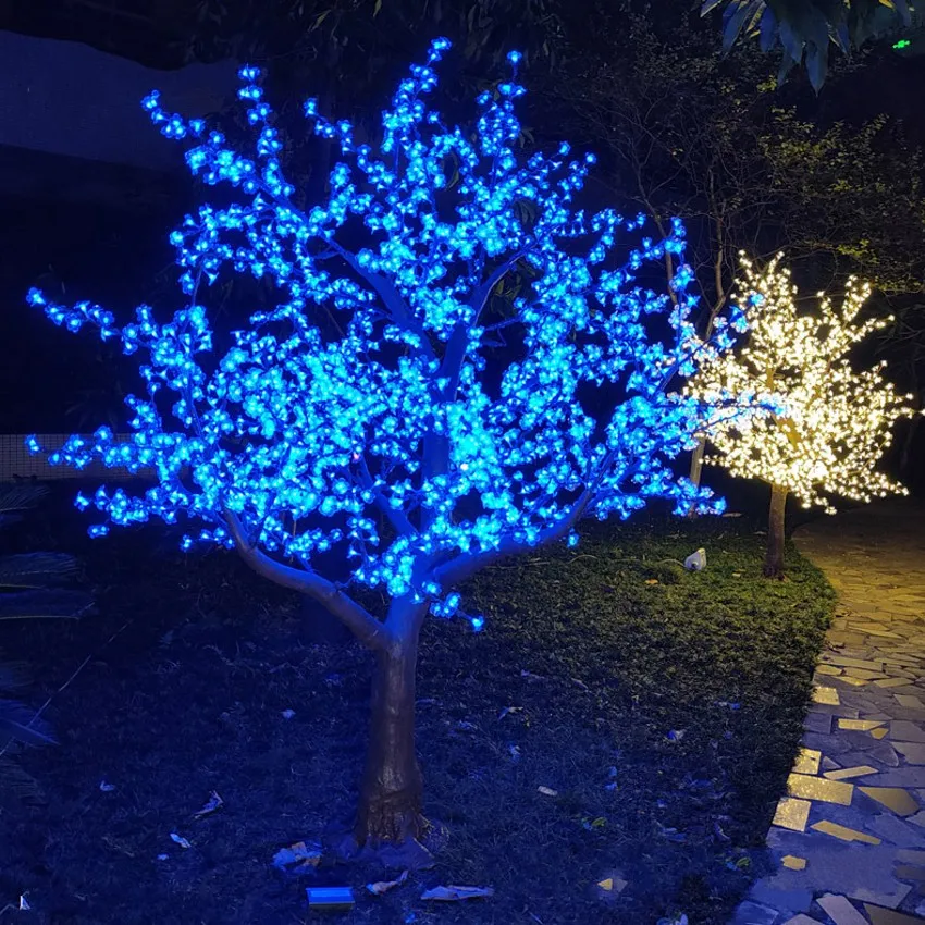 LED Artificial Cherry Blossom Tree Light Christmas Light 2484pcs LED Bulbs 2.5m Height 110/220VAC Rainproof Outdoor Use