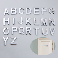 Numbers Alphabet Letter Door Plaque House Drawer Sign Plating Gate Digits Plastic Number Tag Hotel Home Address Door Label