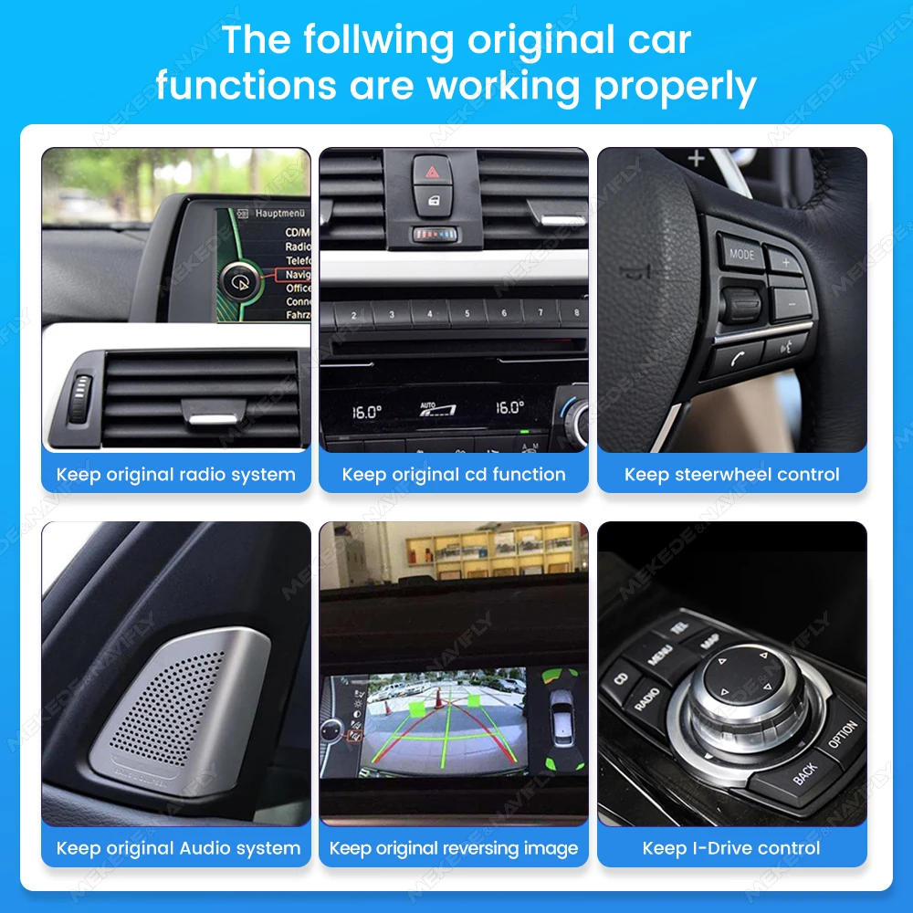 MEKEDE Radio para Auto con Sistema Liuux de 10.25" 12.3" para BMW Serie 5 F10 F11 2012-2017, BT, WIFI, GPS, Navegación, Pantalla Táctil 2K de 2400*900, Compatible con Cámara de Reversa, Controles en el Volante, IDrive, Conexión con Teléfono. 5