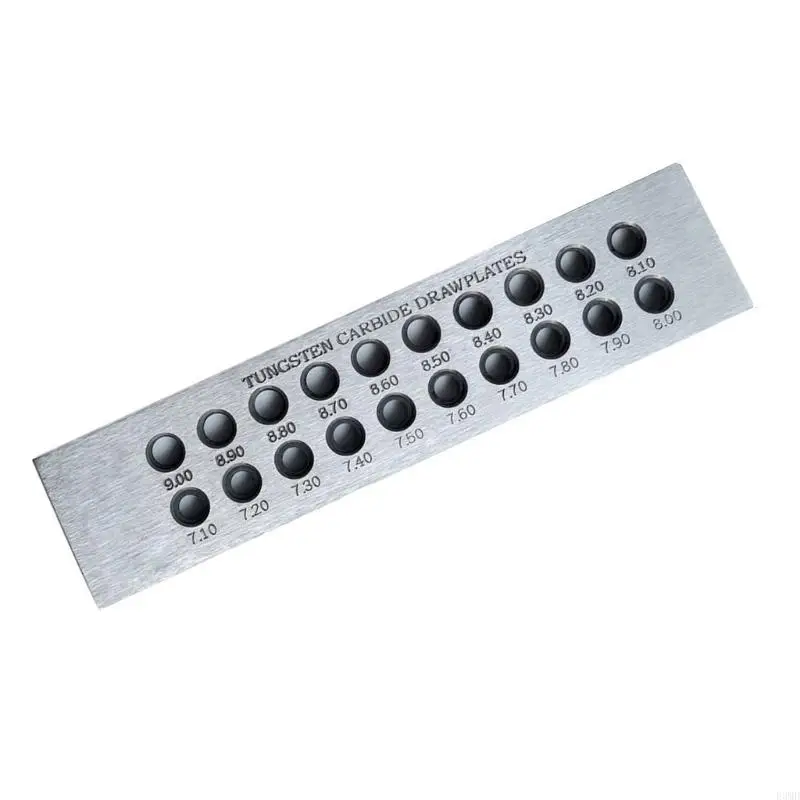 

Jewelry Crafting Tool Wire Drawplate Carbon Steel Texture Draw Plate Jewelry Making Tool Wire Drawing Plate for Rings F3MD