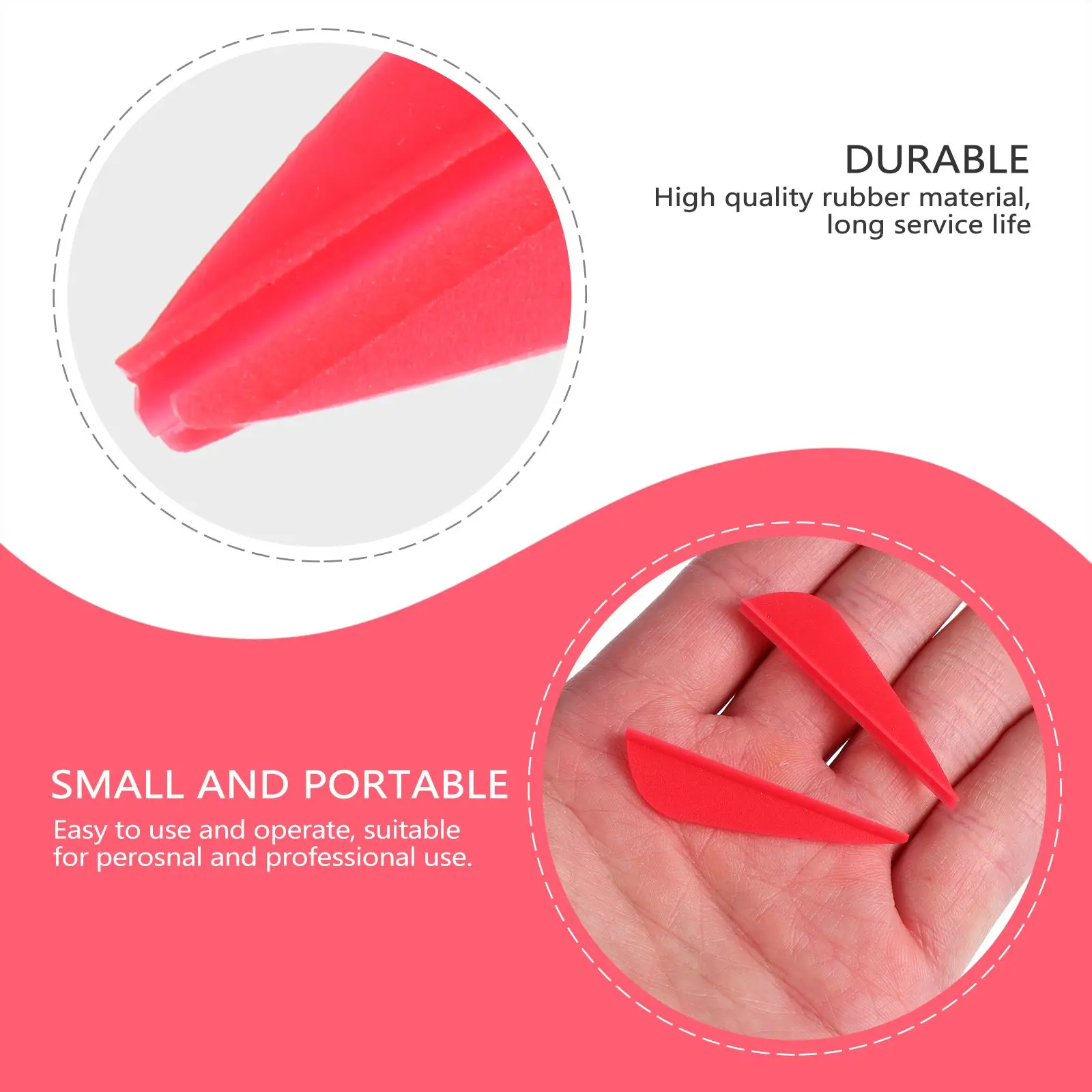 

50pcs Arrow Vanes Rubber Fletchings Water Drop Shaped Archery Supplies Durable Long Lasting Five Colors Fishing Gear