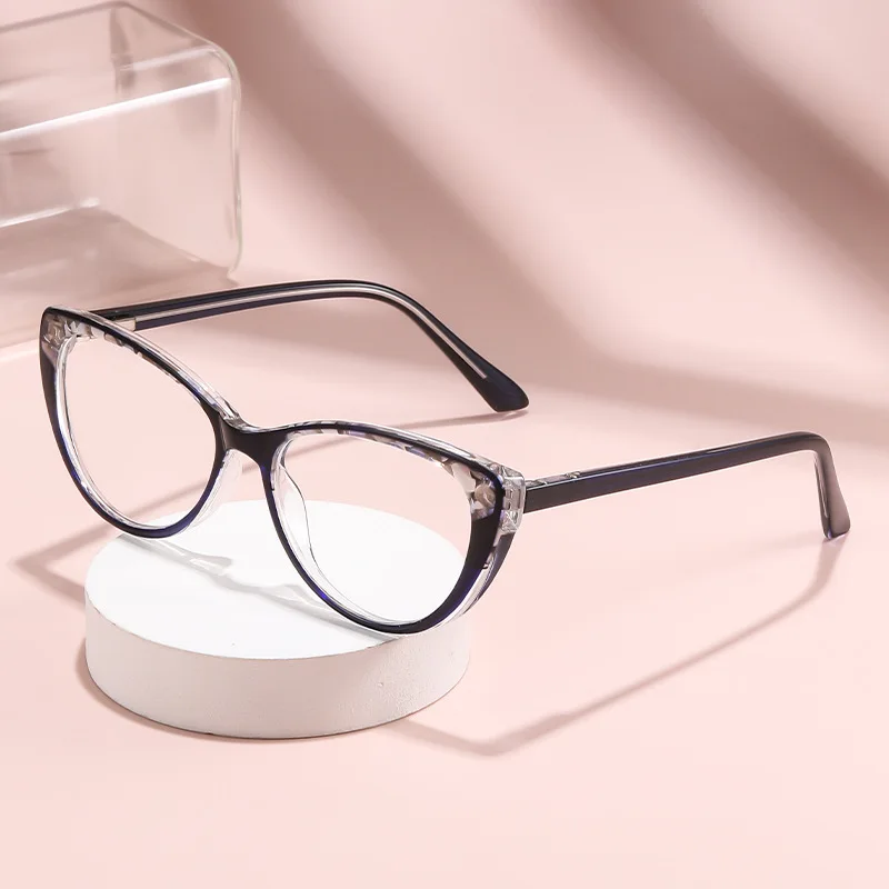 Korean-Style Pin-Insert Cat-Eye Style Spring-Legged Women's Reading Glasses, Versatile for Everyday Use