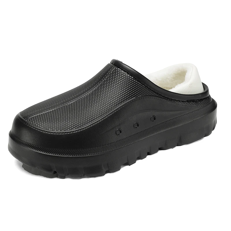 

Winter Men's Cotton Slippers Outdoor Warm Shoes Male Non-slip Comfortable Indoor Waterproof House Bedroom Plush Warm Slippers