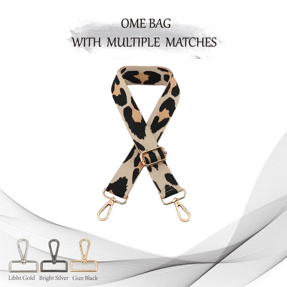 3.8cm Shoulder Strap Wide Shoulder Strap leopard print Bag Strap Shoulder Strap Accessories Colourful Adjustable Shoulder Strap