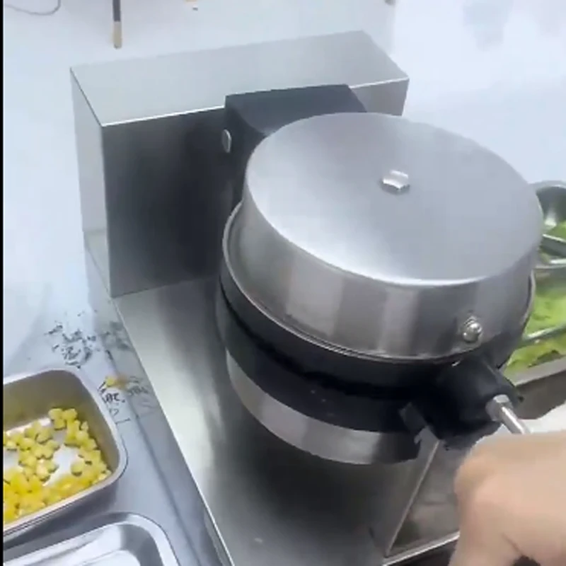 Commercial Hamburg Gelato Panini Press Machine Electric Ice Cream Waffles Ufo Burger Grill Flying Saucer Sandwich Press Maker