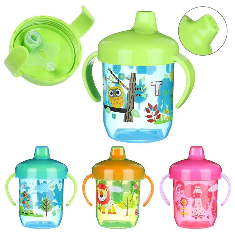 

Детская обучающая чашка для питья с двойной ручкой, флип-крышка без БФА, герметичная детская емкость для воды чашка для бутылок с крышкой, Новинка