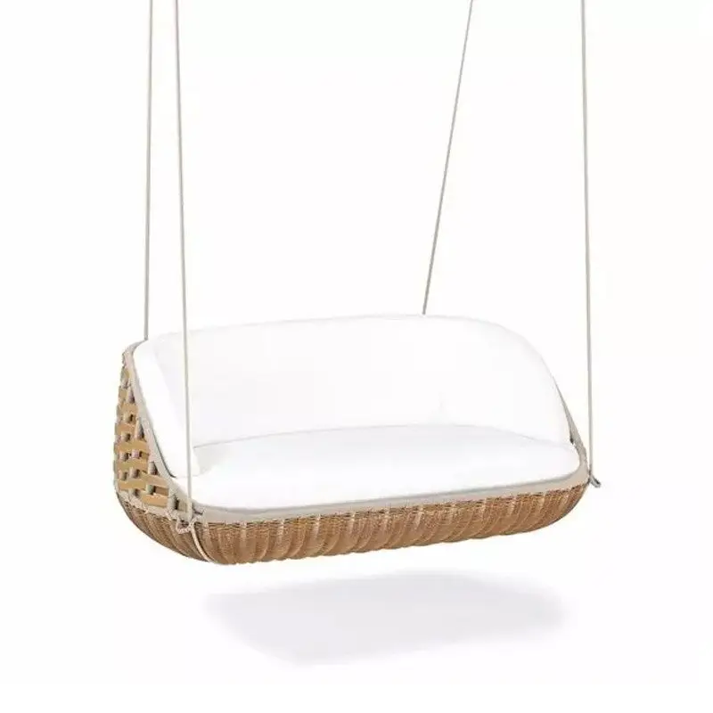 Single and double casual creative rattan swing, outdoor rattan chair terrace hanging rocking chair