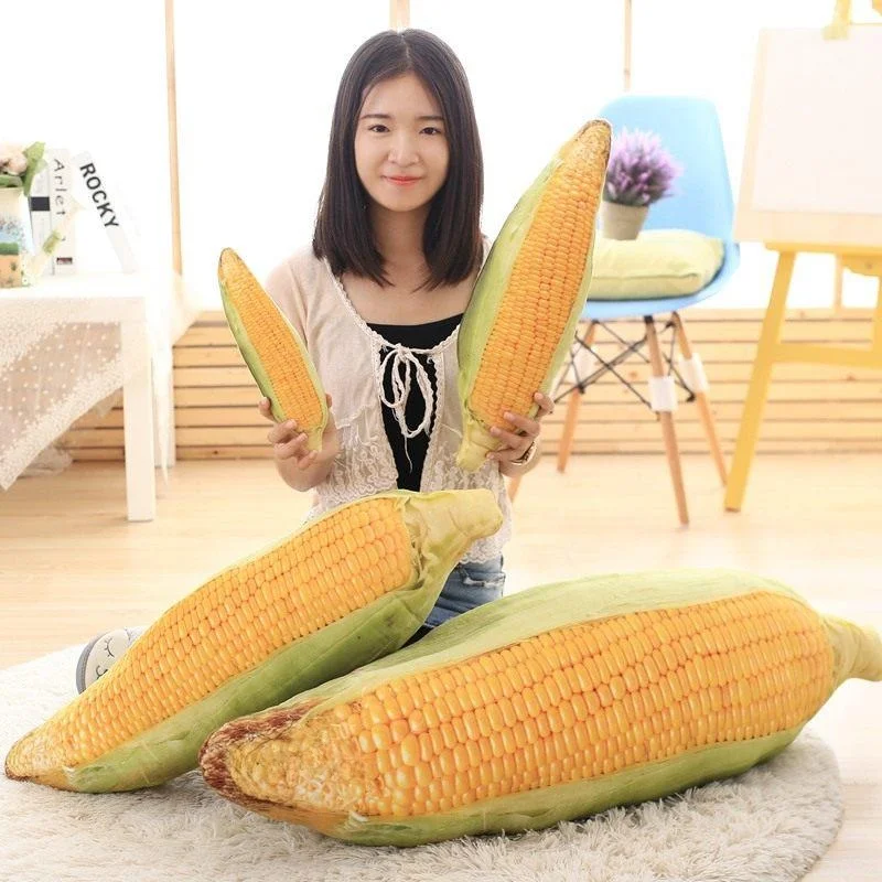 

Creative 3D Printed Plush Toy Vegetable Fruit Corn Doll Pillow Realistic Soft Stuffed Doll Cushion for Infants And Toddlers