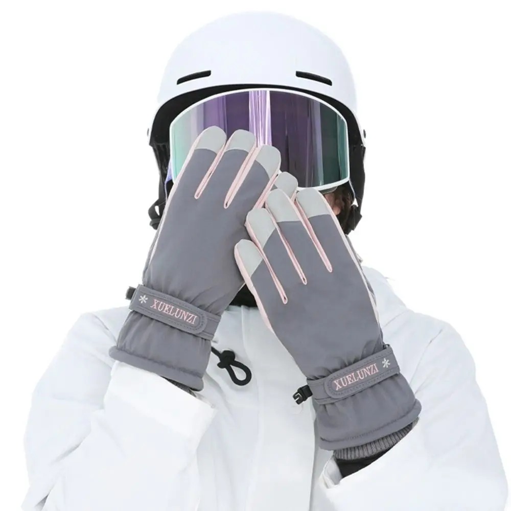 Ветрозащитный сенсорный экран плюс бархатные утолщенные теплые уличные варежки для снега, сноуборда, зимние лыжные перчатки, велосипедные спортивные перчатки