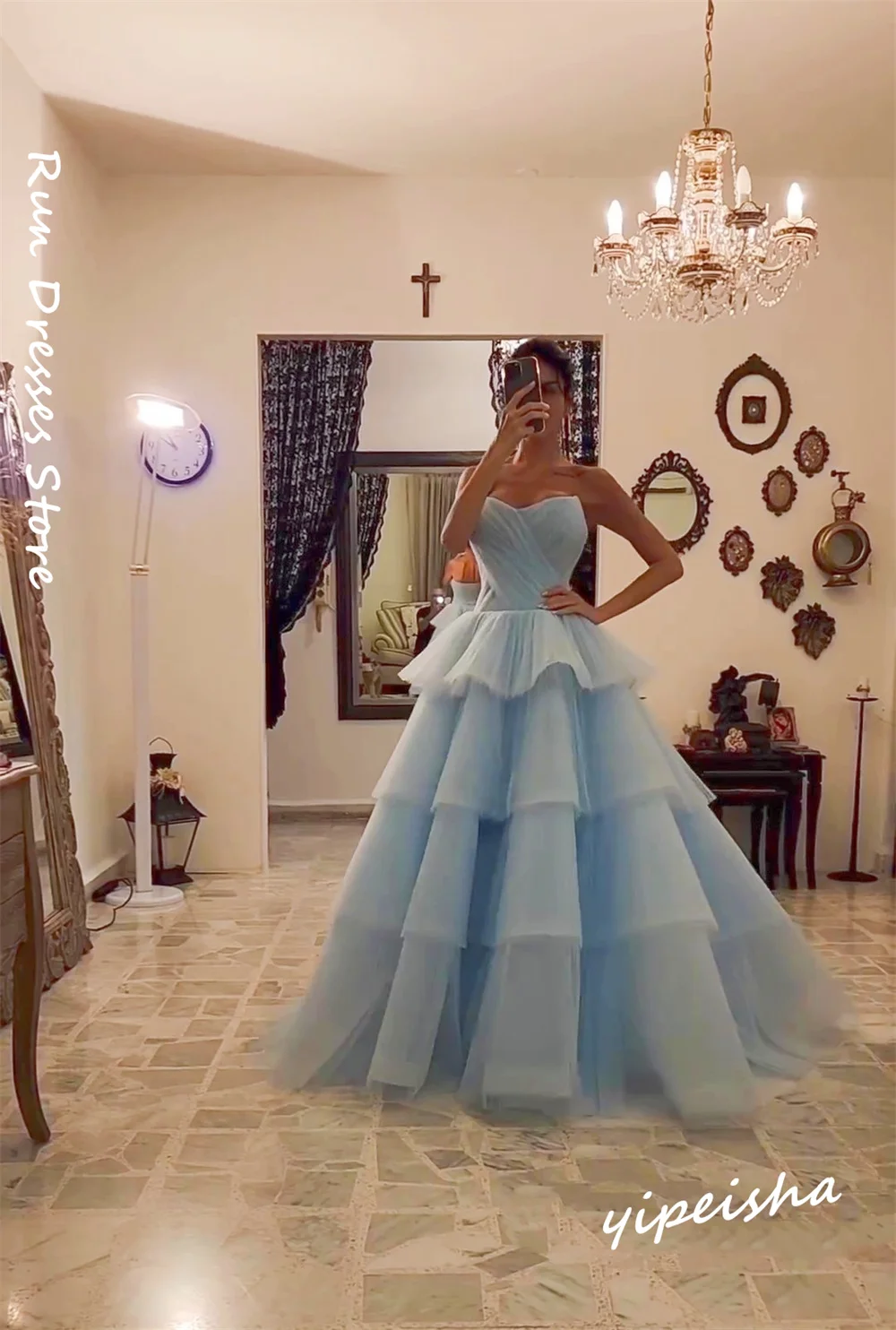 Customized Retro Sweetheart Ball Gown Sweep/Brush Quinceanera Dresses Layered Net/Tulle Formal Occasion  платье вечернее блестящ