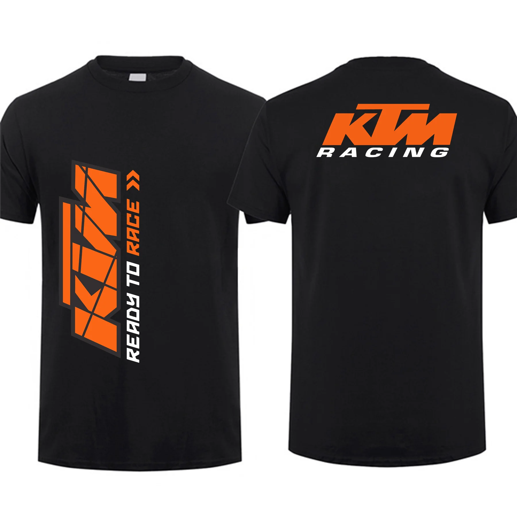 Amazing Tees Men T Shirt Double-sided Casual Oversized Ready To Race KTM Gift for Biker Motocross T-shirt Graphic Short Sleeve