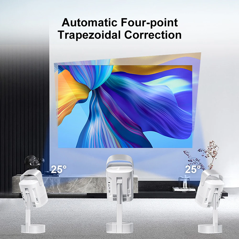 เอเวอรี่คอม YG627 มินิสมาร์ทโปรเจคเตอร์ 750 ANSI ลูเมน LED WIFI บีมเมอร์สนับสนุน 4K 1080P ลำโพงบลูทูธแบบพกพาลำแสงพร้อมขาตั้ง