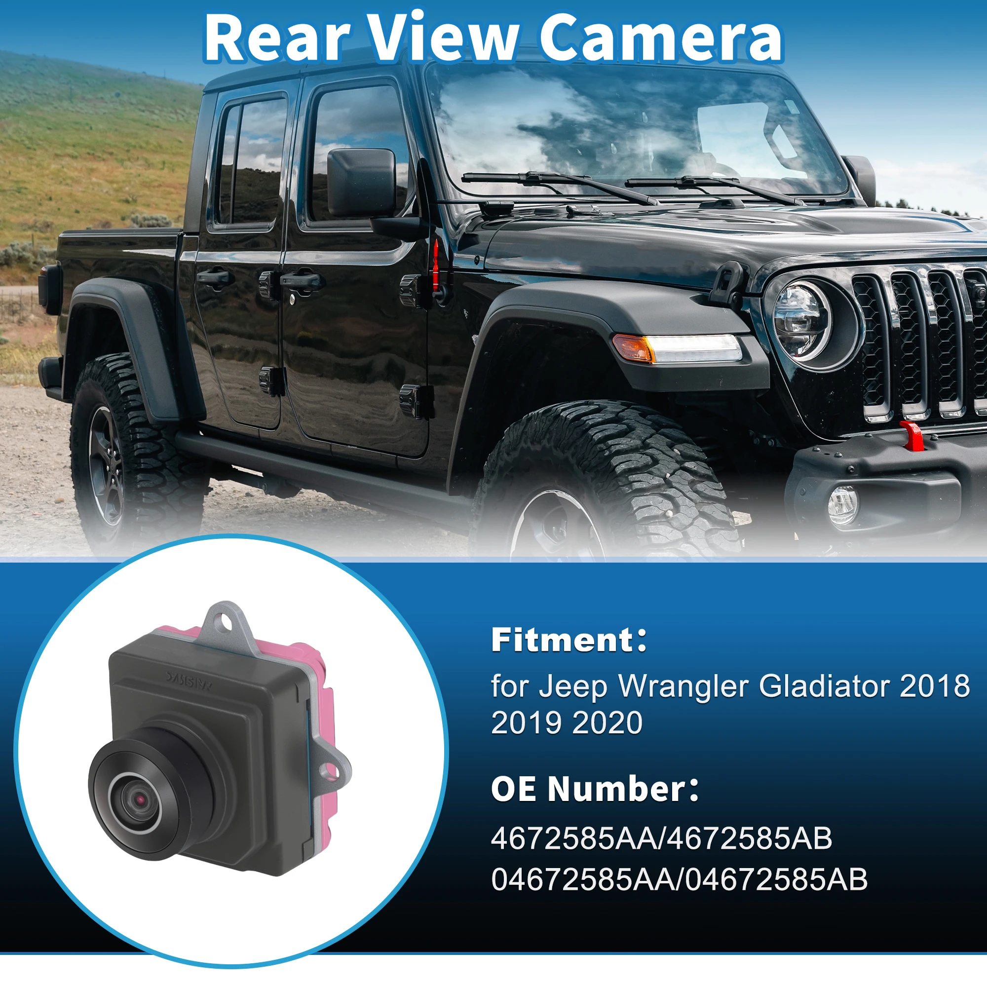 

Камера заднего вида UXCELL для Jeep Wrangler Gladiator 2018-2021 4672585AA