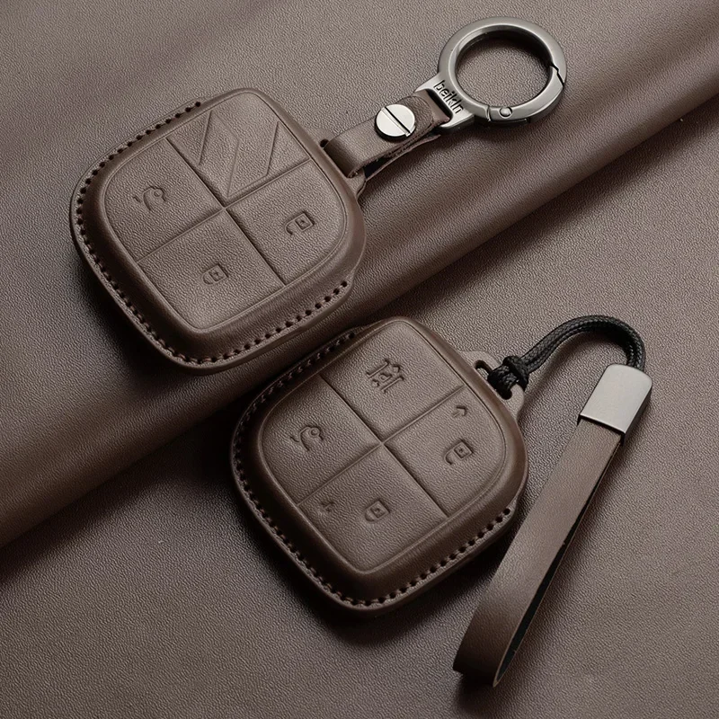 

Car Key Case Cover for Lynk & Co 08 08EMP 2022 2023 2024 2025 LYNKCO 08 Leather Auto Key Fob Holder Keychain Accessories