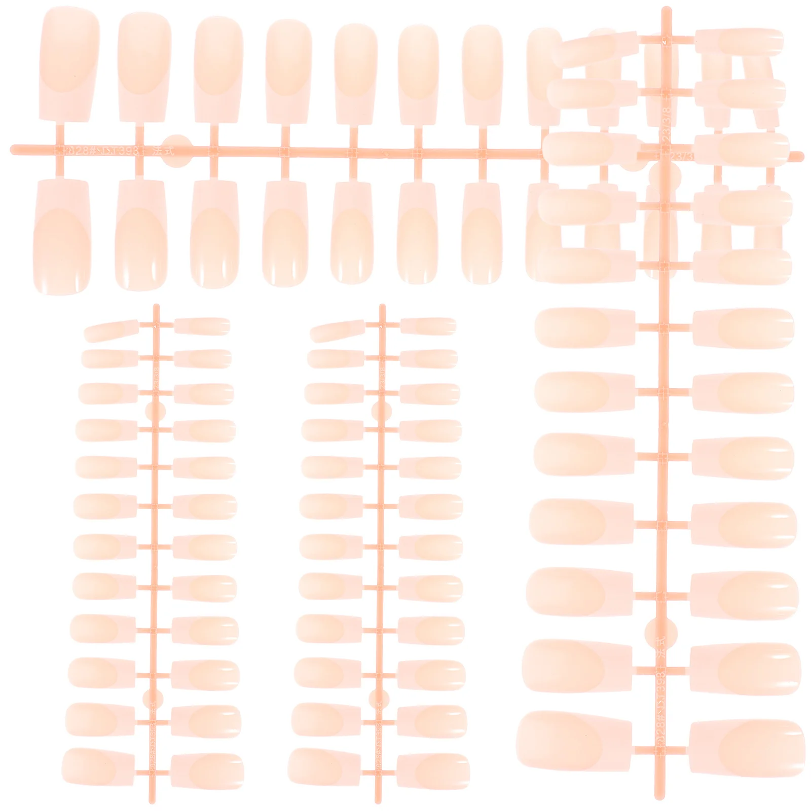 

24pcs French Fake Medium Length Full Cover Nail Tips For Women Press On Nails Kit Artificial Pink Acrylic Nails Decorative Nail