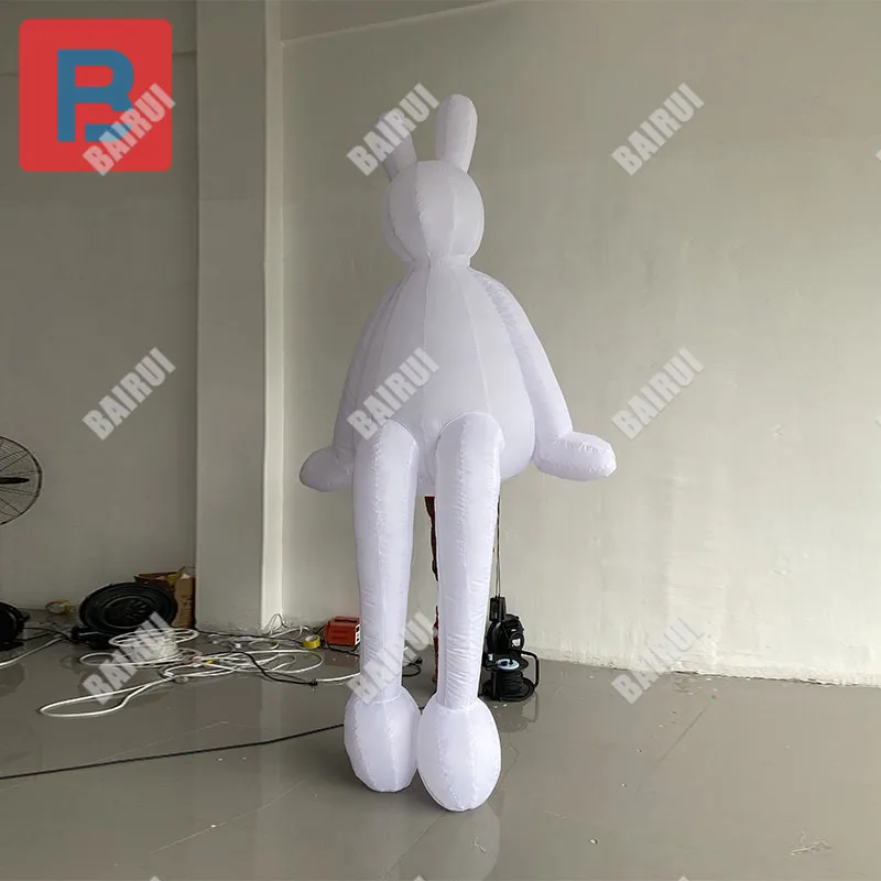 

Inflatable cartoon White Rabbit Model mid-autumn Festival drainage door advertising can be customized logo props