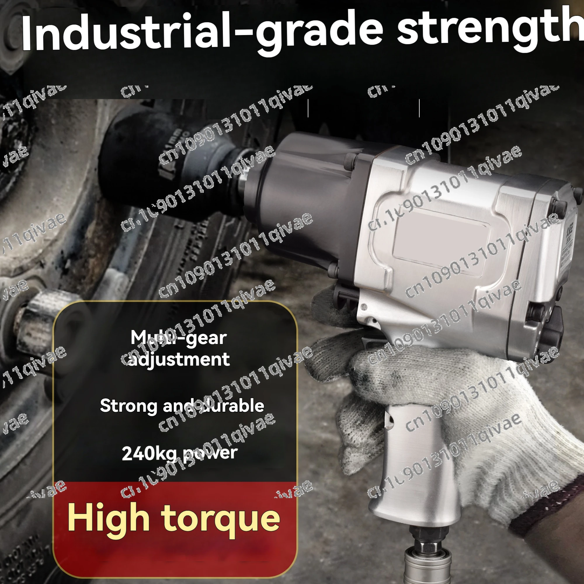 180KC Double Hammer Strike Automotive Repair Powerful Pneumatic Wrench Pneumatic Tool Kit 1/2 inch Wind Guns 7000 rpm Air Impact