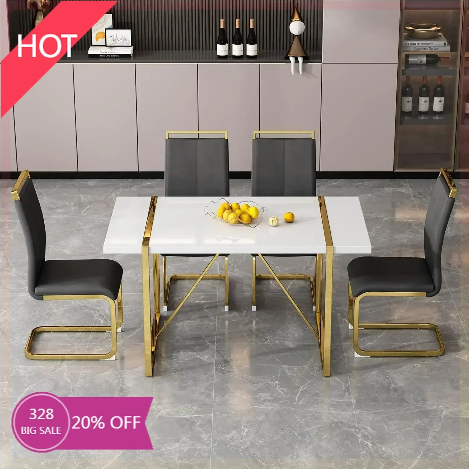 (XMSJ)Modern Semi Circle Sofa Table with Beveled Glass Mirror 3 Leg Desk Tall Decorative Furniture for Livingroom(TI)