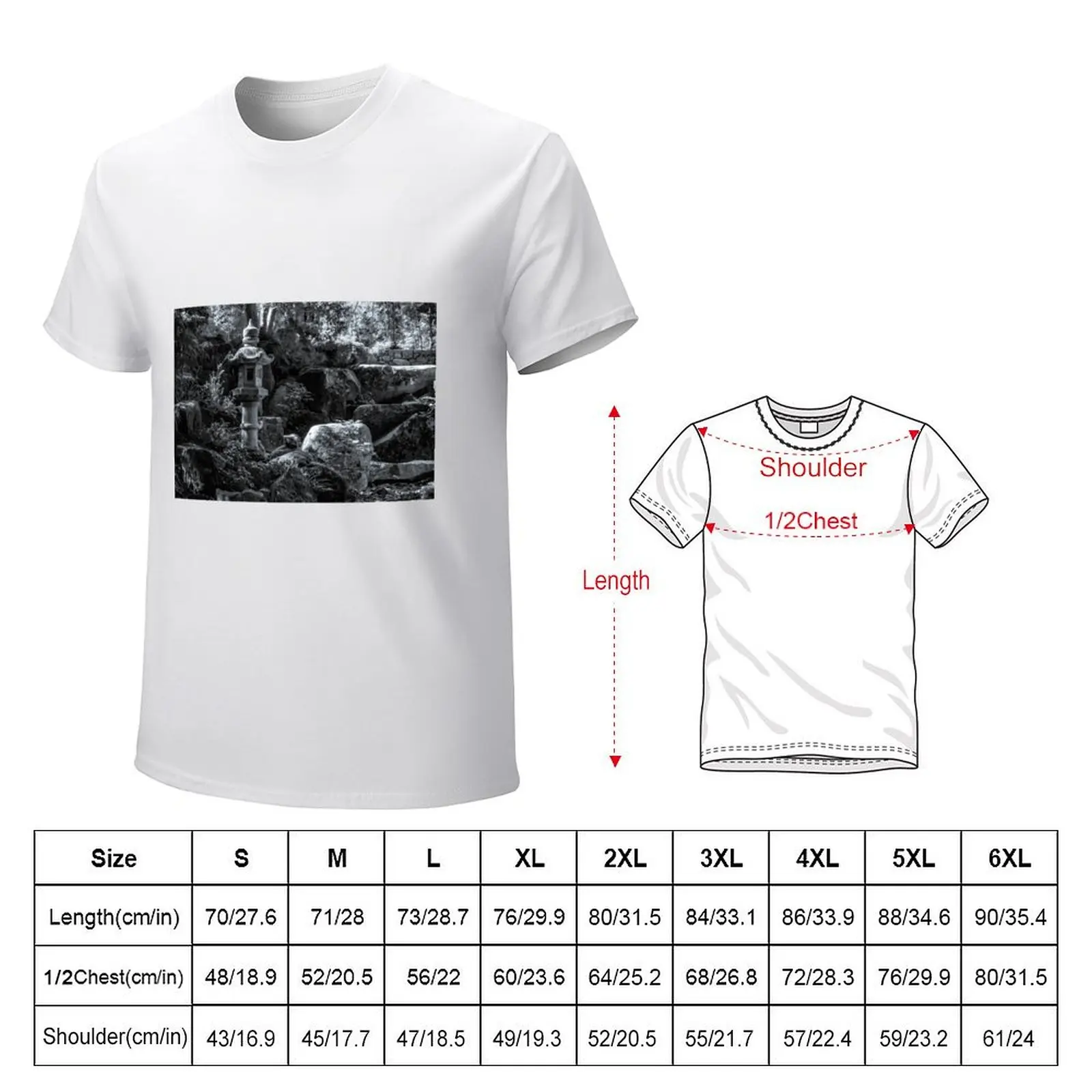 Tōrō stone Lantern T-Shirt korean fashion summer clothes quick drying tees men clothings