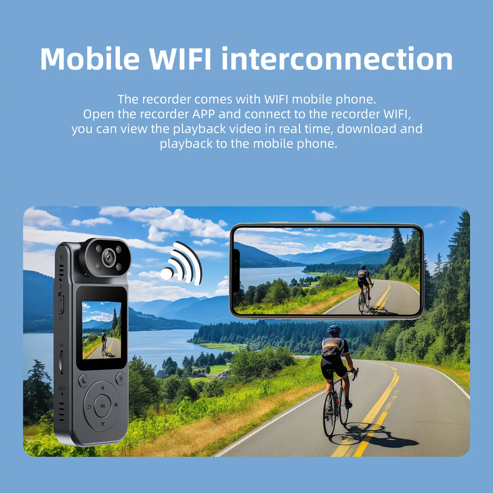 4K Wearable Camera Audio Video Recording 180° Rotatable Lens Video Camera Camcorder Night Vision with Magnetic Back Clip for Law