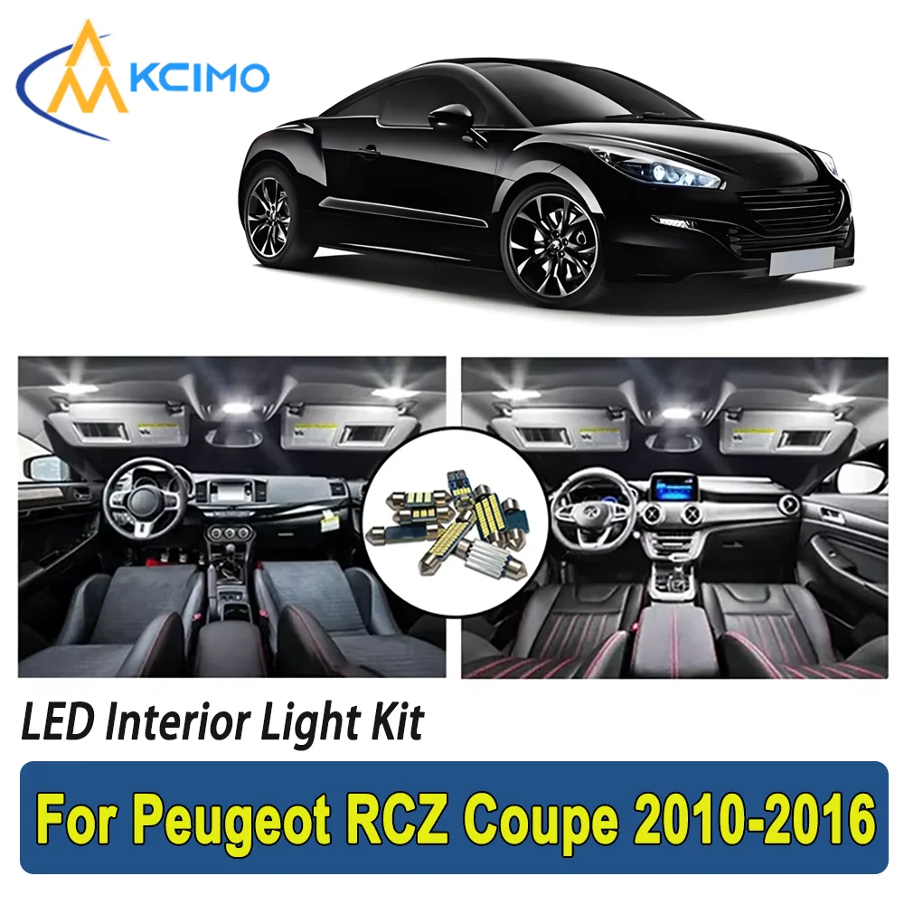 

New Light Bulb For Peugeot RCZ Coupe (2010-2016) Premium Bright LED Interior Dome Map Trunk Light Kit New Car Led Lamps Car LED