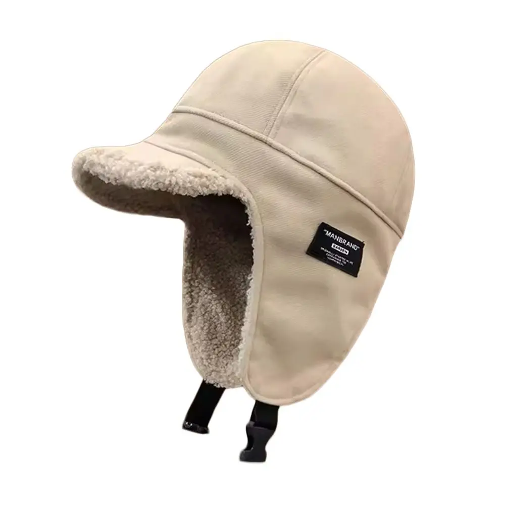 Outdoors Plush Bomber Hat Warm Windproof Ushanka Fur Hat Thick Winter Cap for Men Women